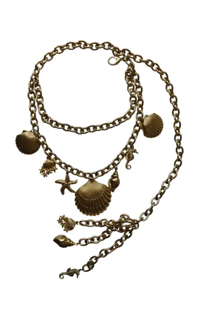 Lucia Zolea Gold Tone Nautical Pendant Link Belt