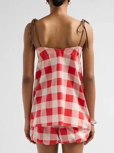 SEROYA Women's Shantie Plaid Mini Dress - Geranium Gigham - Size XL | Thumbnail 3 SEROYA Women's Shantie Plaid Mini Dress - Geranium Gigham - Size XL | Thumbnail 3