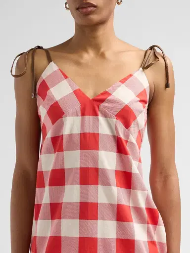SEROYA Women's Shantie Plaid Mini Dress - Geranium Gigham - Size XL | Thumbnail 5 SEROYA Women's Shantie Plaid Mini Dress - Geranium Gigham - Size XL | Thumbnail 5