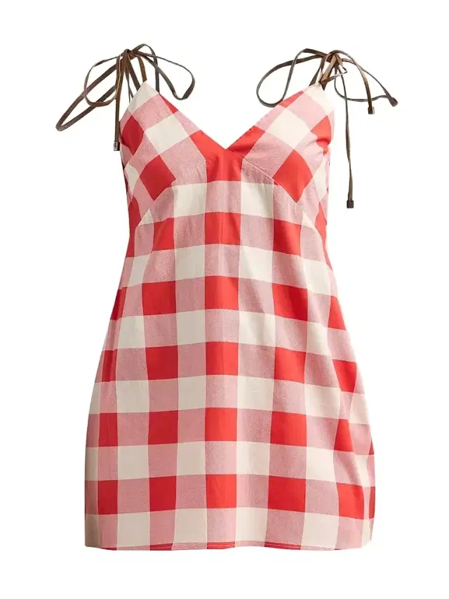 SEROYA Women's Shantie Plaid Mini Dress - Geranium Gigham