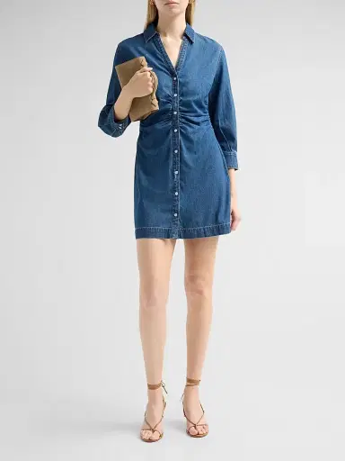 Veronica Beard Women's Maura Denim Minidress - Starry Night - Size 12 | Thumbnail 2 Veronica Beard Women's Maura Denim Minidress - Starry Night - Size 12 | Thumbnail 2