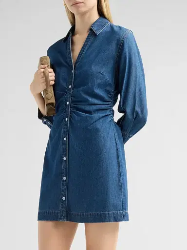 Veronica Beard Women's Maura Denim Minidress - Starry Night - Size 12 | Thumbnail 4 Veronica Beard Women's Maura Denim Minidress - Starry Night - Size 12 | Thumbnail 4
