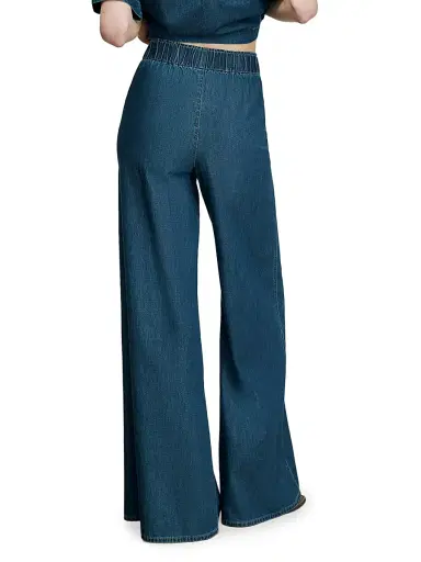 Veronica Beard Women's Digby Wide-Leg Jeans - Starry Night - Size 12 | Thumbnail 5