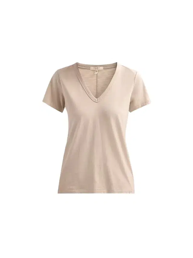 Women's The Slub Vee V-Neck T-Shirt - Soft Beige