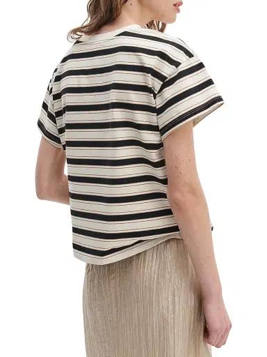 rag & bone Women's Kelly Striped Cotton Boxy T-Shirt - Cream Multi - Size Large | Thumbnail 4 rag & bone Women's Kelly Striped Cotton Boxy T-Shirt - Cream Multi - Size Large | Thumbnail 4