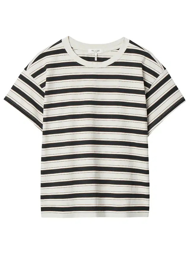 Women's Kelly Striped Cotton Boxy T-Shirt - Cream Multi Women's Kelly Striped Cotton Boxy T-Shirt - Cream Multi