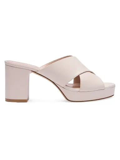 Stuart Weitzman Women's Dayna 80MM Leather Platform Slide Sandals - Linen - Size 9.5 | Thumbnail 1 Stuart Weitzman Women's Dayna 80MM Leather Platform Slide Sandals - Linen - Size 9.5 | Thumbnail 1