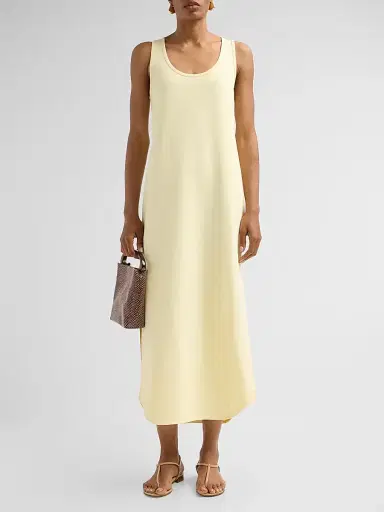 Wardrobe.NYC Women's Side-Slit Tank Midi Dress - Lemon | Thumbnail 2 Wardrobe.NYC Women's Side-Slit Tank Midi Dress - Lemon | Thumbnail 2