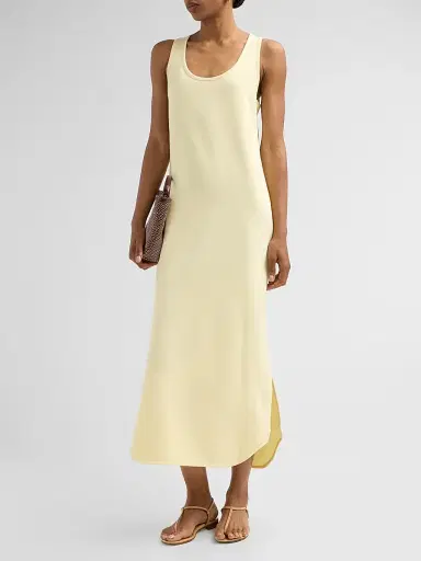 Wardrobe.NYC Women's Side-Slit Tank Midi Dress - Lemon | Thumbnail 4 Wardrobe.NYC Women's Side-Slit Tank Midi Dress - Lemon | Thumbnail 4