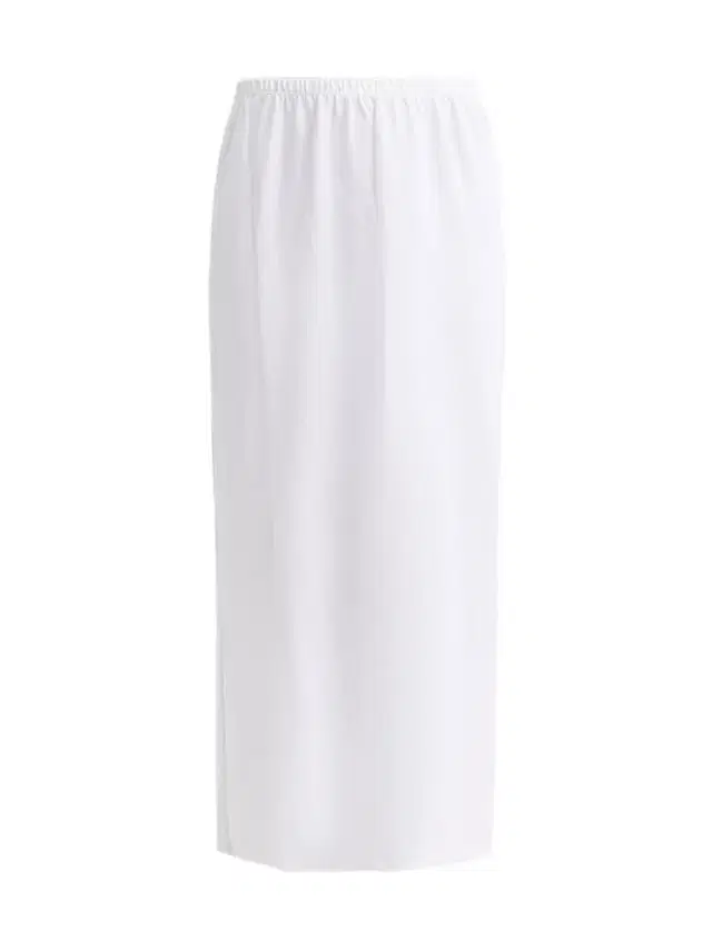 Women's Cotton Midi Skirt - White
