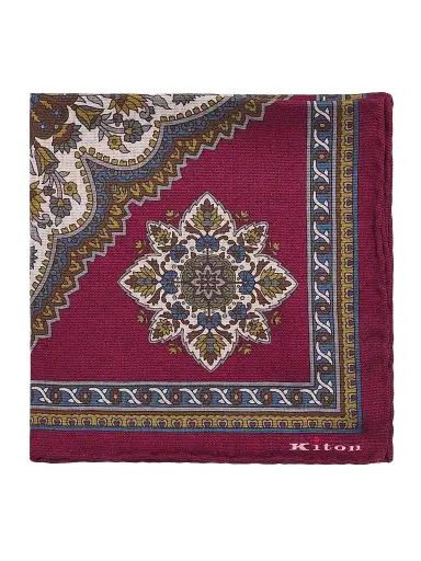 Kiton Men's Silk Pocket Square | Thumbnail 1
