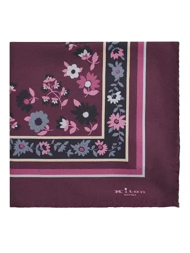 Kiton Men's Silk Pocket Square | Thumbnail 1 Kiton Men's Silk Pocket Square | Thumbnail 1