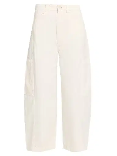 Jamie Haller Women's The Baggy Painter Barrel-Leg Crop Jeans - Ecru | Thumbnail 1 Jamie Haller Women's The Baggy Painter Barrel-Leg Crop Jeans - Ecru | Thumbnail 1