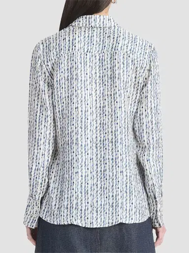 Altuzarra Women's Chika Printed Silk Shirt - Vapor Bluebell - Size 14 | Thumbnail 2