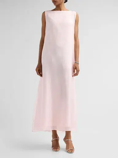 Altuzarra Women's Jools Silk Boatneck Shift Midi Dress - Ballerina | Thumbnail 2