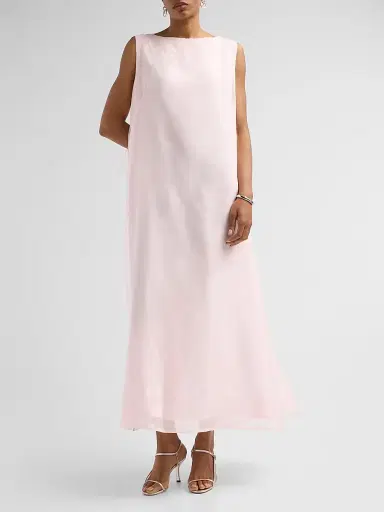 Altuzarra Women's Jools Silk Boatneck Shift Midi Dress - Ballerina | Thumbnail 4