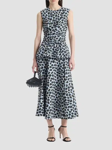 Altuzarra Women's Varda Animal Print Cotton Midi Skirt | Thumbnail 2