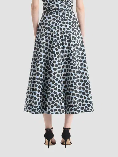 Altuzarra Women's Varda Animal Print Cotton Midi Skirt | Thumbnail 3
