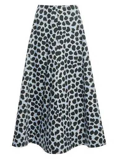 Altuzarra Women's Varda Animal Print Cotton Midi Skirt | Thumbnail 1