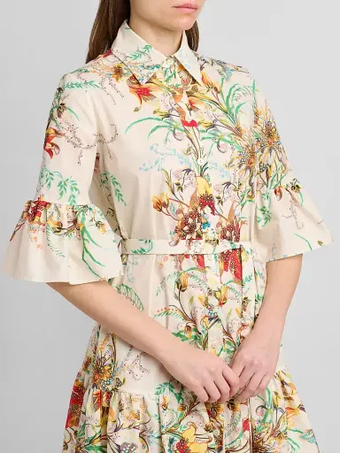 Etro Women's Printed Mini Shirtdress - Printed White - Size 14 | Thumbnail 5 Etro Women's Printed Mini Shirtdress - Printed White - Size 14 | Thumbnail 5