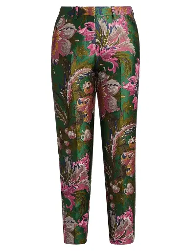 Etro Women's Bristol Floral Jacquard Crop Trousers | Thumbnail 1 Etro Women's Bristol Floral Jacquard Crop Trousers | Thumbnail 1