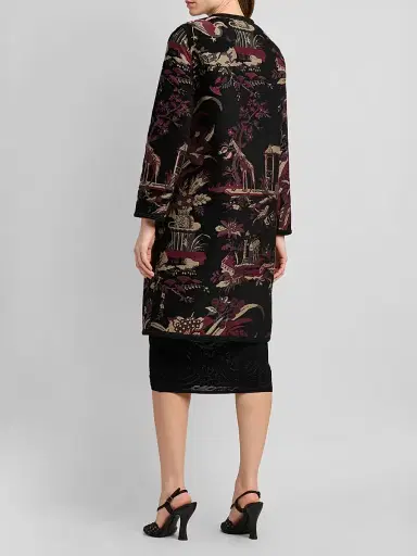Etro Women's Jacquard Collarless Coat | Thumbnail 3 Etro Women's Jacquard Collarless Coat | Thumbnail 3