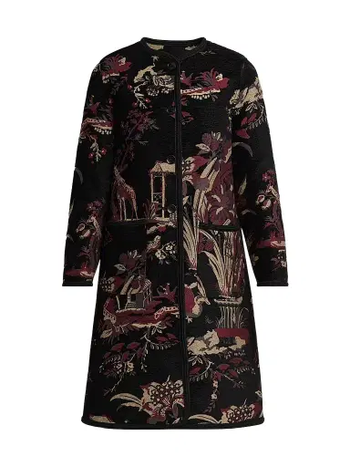 Etro Women's Jacquard Collarless Coat | Thumbnail 1 Etro Women's Jacquard Collarless Coat | Thumbnail 1