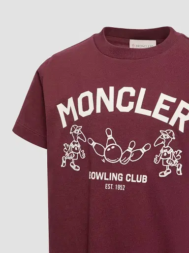 Moncler Little Boy's & Boy's Crewneck T-Shirt in Cotton - Burgundy - Size 14 | Thumbnail 3 Moncler Little Boy's & Boy's Crewneck T-Shirt in Cotton - Burgundy - Size 14 | Thumbnail 3