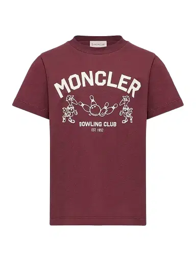 Moncler Little Boy's & Boy's Crewneck T-Shirt in Cotton - Burgundy - Size 14 | Thumbnail 1 Moncler Little Boy's & Boy's Crewneck T-Shirt in Cotton - Burgundy - Size 14 | Thumbnail 1