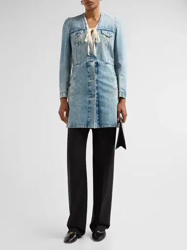 Maison Margiela Women's Denim Jacket - Iceblue | Thumbnail 2