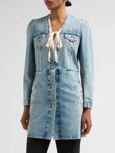 Maison Margiela Women's Denim Jacket - Iceblue | Thumbnail 4