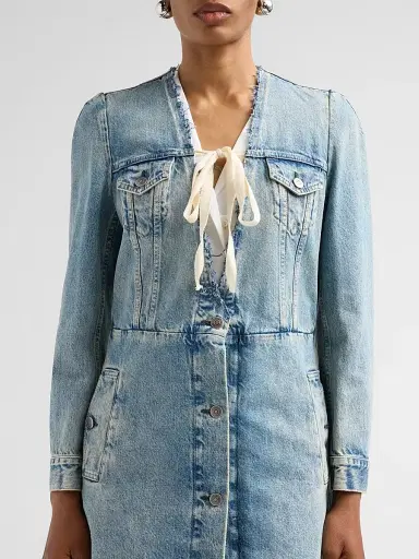 Maison Margiela Women's Denim Jacket - Iceblue | Thumbnail 5