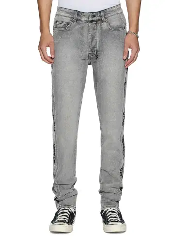 Ksubi Men's Chitch Graphic Cotton Tapered-Leg Jeans - Grey - Size 40 | Thumbnail 1