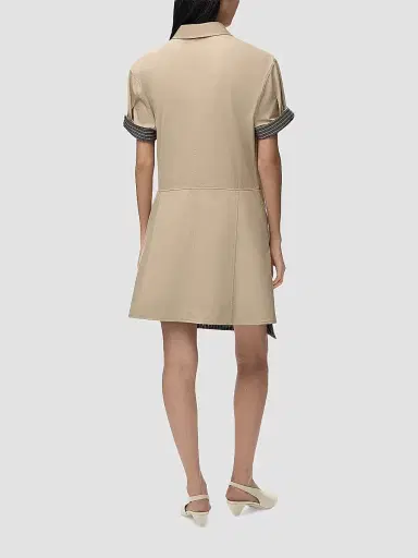 Loewe Women's Cotton-Blend Shirtdress - Beige - Size 10 | Thumbnail 3 Loewe Women's Cotton-Blend Shirtdress - Beige - Size 10 | Thumbnail 3