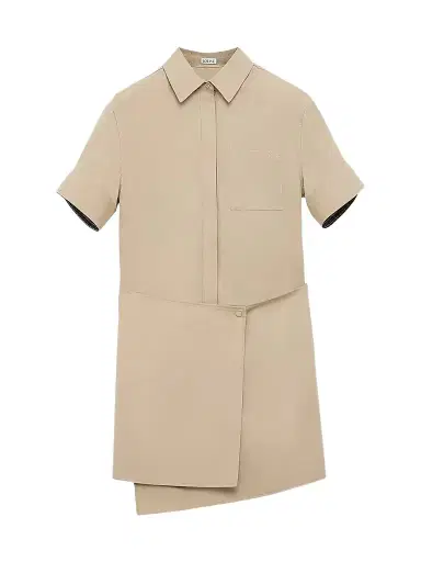 Loewe Women's Cotton-Blend Shirtdress - Beige - Size 10 | Thumbnail 1 Loewe Women's Cotton-Blend Shirtdress - Beige - Size 10 | Thumbnail 1