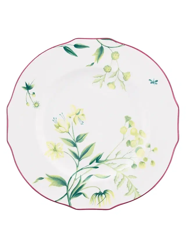 Ginori 1735 Florenza Porcelain Dinner Plate - Green White