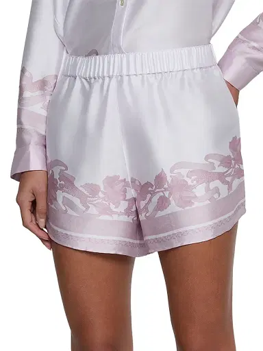 L'Agence Women's Maela Printed Satin Shorts | Thumbnail 3 L'Agence Women's Maela Printed Satin Shorts | Thumbnail 3