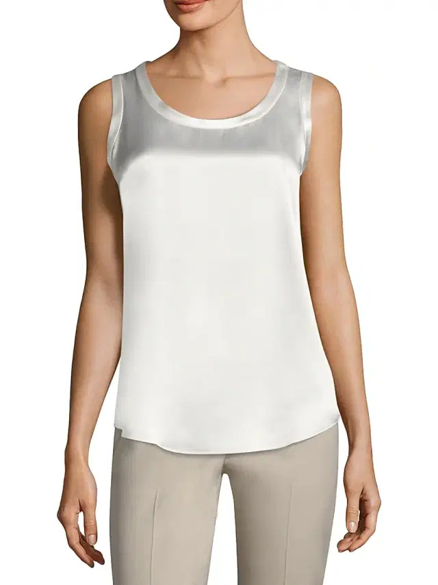 Lafayette 148 New York Women's Reversible Perla Tank - Cloud