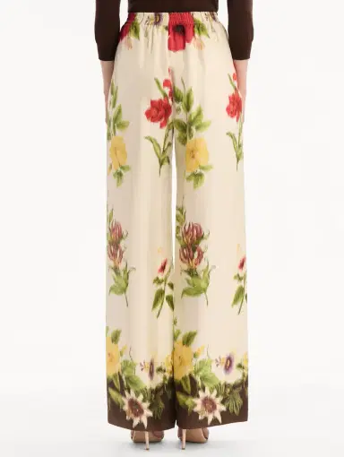 Oscar de la Renta Dominican Mixed-Floral Wide Leg Pant | Thumbnail 4 Oscar de la Renta Dominican Mixed-Floral Wide Leg Pant | Thumbnail 4