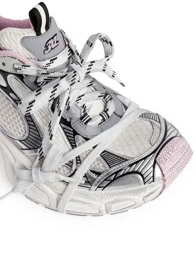 Balenciaga Women's 3XL Gel Clearsole Sneakers - White Pink Black - Size 10 | Thumbnail 5