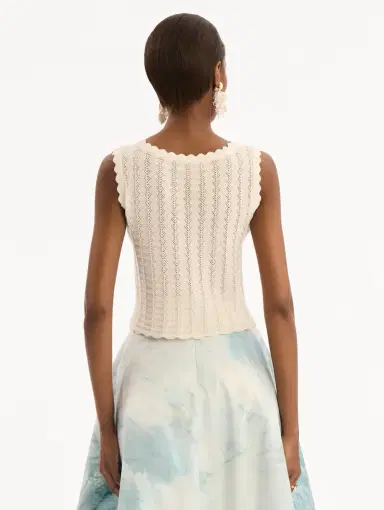 Oscar de la Renta Pointelle Weave Tank | Thumbnail 4 Oscar de la Renta Pointelle Weave Tank | Thumbnail 4