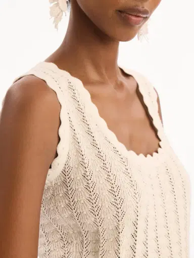 Oscar de la Renta Pointelle Weave Tank | Thumbnail 5 Oscar de la Renta Pointelle Weave Tank | Thumbnail 5