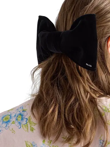Prada Women's Velvet Hair Clip | Thumbnail 2 Prada Women's Velvet Hair Clip | Thumbnail 2