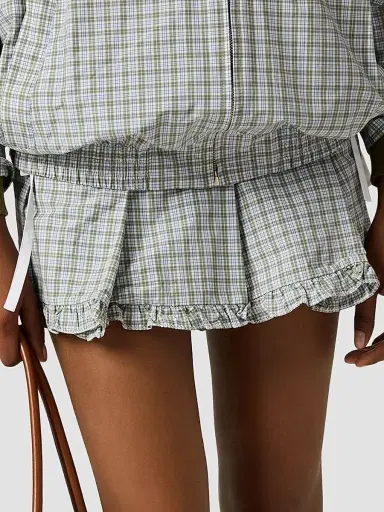 Miu Miu Women's Pleated Check Mini Skirt - Size 6 | Thumbnail 3