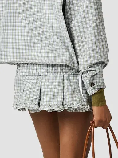 Miu Miu Women's Pleated Check Mini Skirt - Size 6 | Thumbnail 4