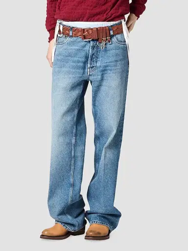 Miu Miu Women's Washed Denim Jeans - Blue | Thumbnail 2 Miu Miu Women's Washed Denim Jeans - Blue | Thumbnail 2