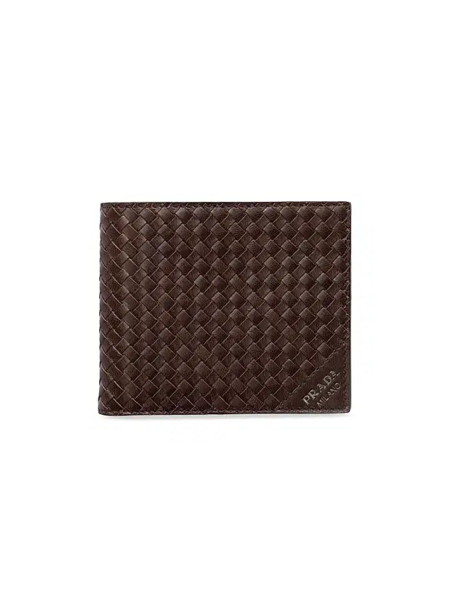 Prada Men's Leather Wallet - Brown