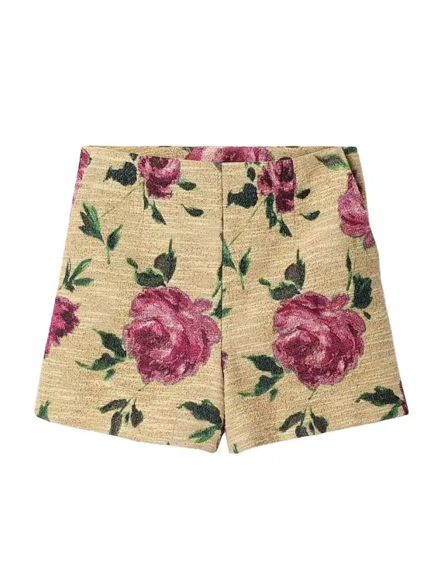 La DoubleJ Women's Margarita Shorts - Roses Light Beige