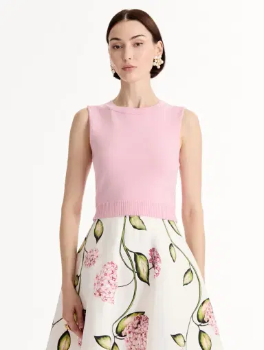Oscar de la Renta Wool Cropped Tank | Thumbnail 2 Oscar de la Renta Wool Cropped Tank | Thumbnail 2