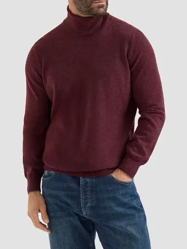 Brunello Cucinelli Men's Mouliné Cashmere Turtleneck Sweater | Thumbnail 2 Brunello Cucinelli Men's Mouliné Cashmere Turtleneck Sweater | Thumbnail 2